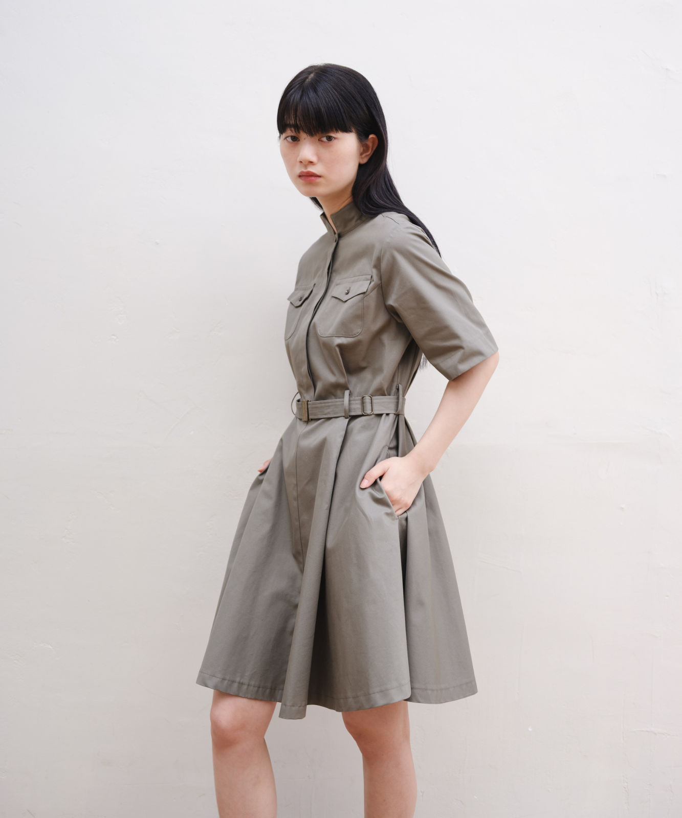 ≪web展示会≫belted mini flare onepiece （ベルテッドミニフレアワンピース）≪2025年11月7日12:00販売開始≫≪2026年5月発送予定≫