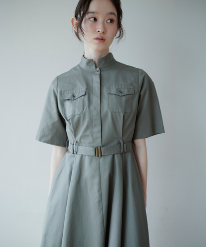 ≪通常販売≫belted mini flare onepiece （ベルテッドミニフレアワンピース）