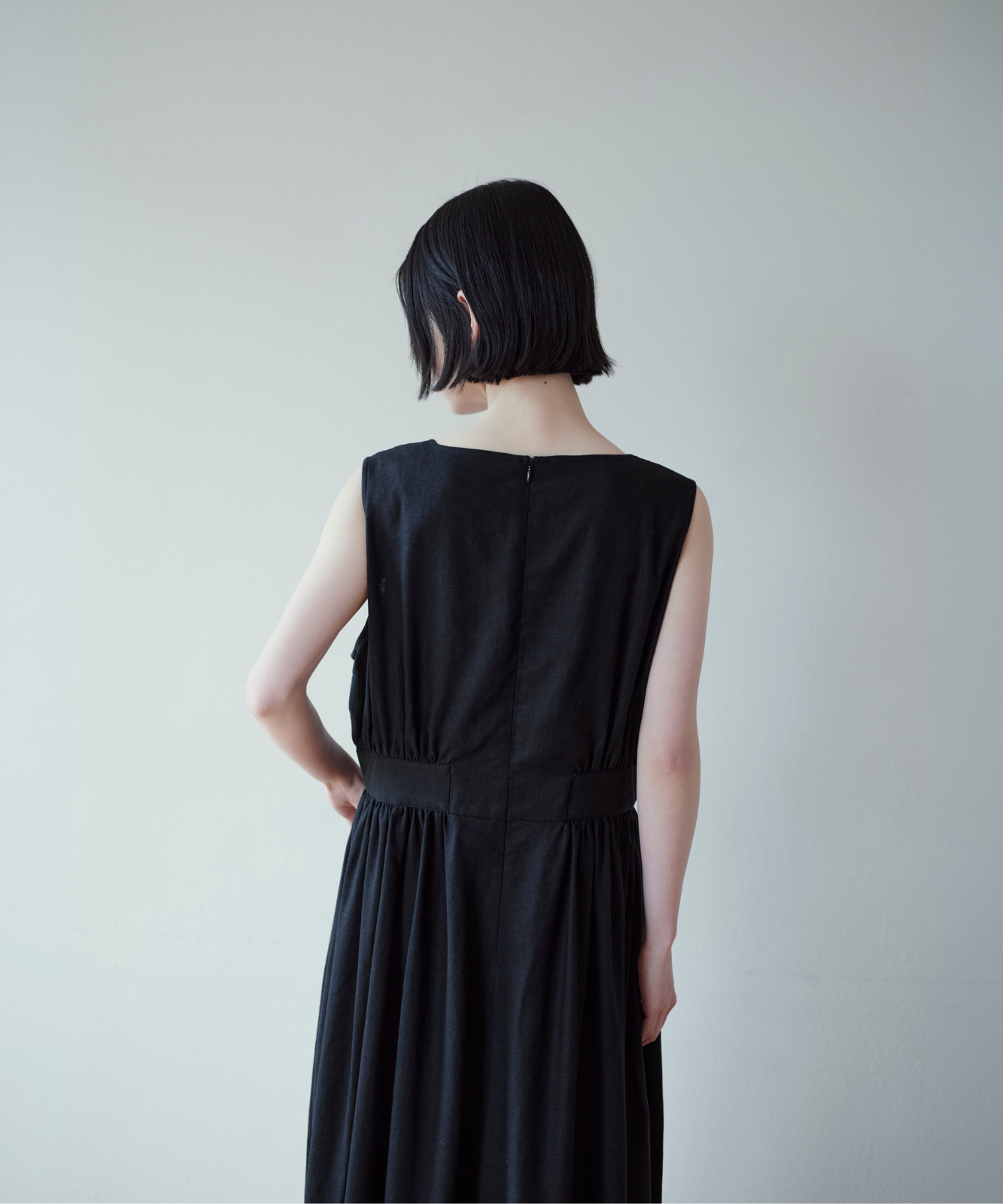 ≪通常販売≫classical linen no-sleeve dress （クラシカルリネン
