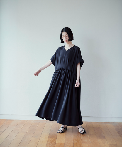 ≪通常販売≫v neck easy gather dress （Vネックイージーギャザードレス）≪2026年05月8日12:00販売開始≫