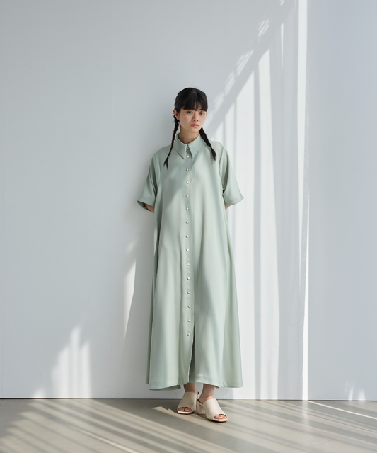 ≪通常販売≫shirt collar silky twill one piece （シャツカラーシルキーツイルワンピース）≪2026年04月24日12:00販売開始≫
