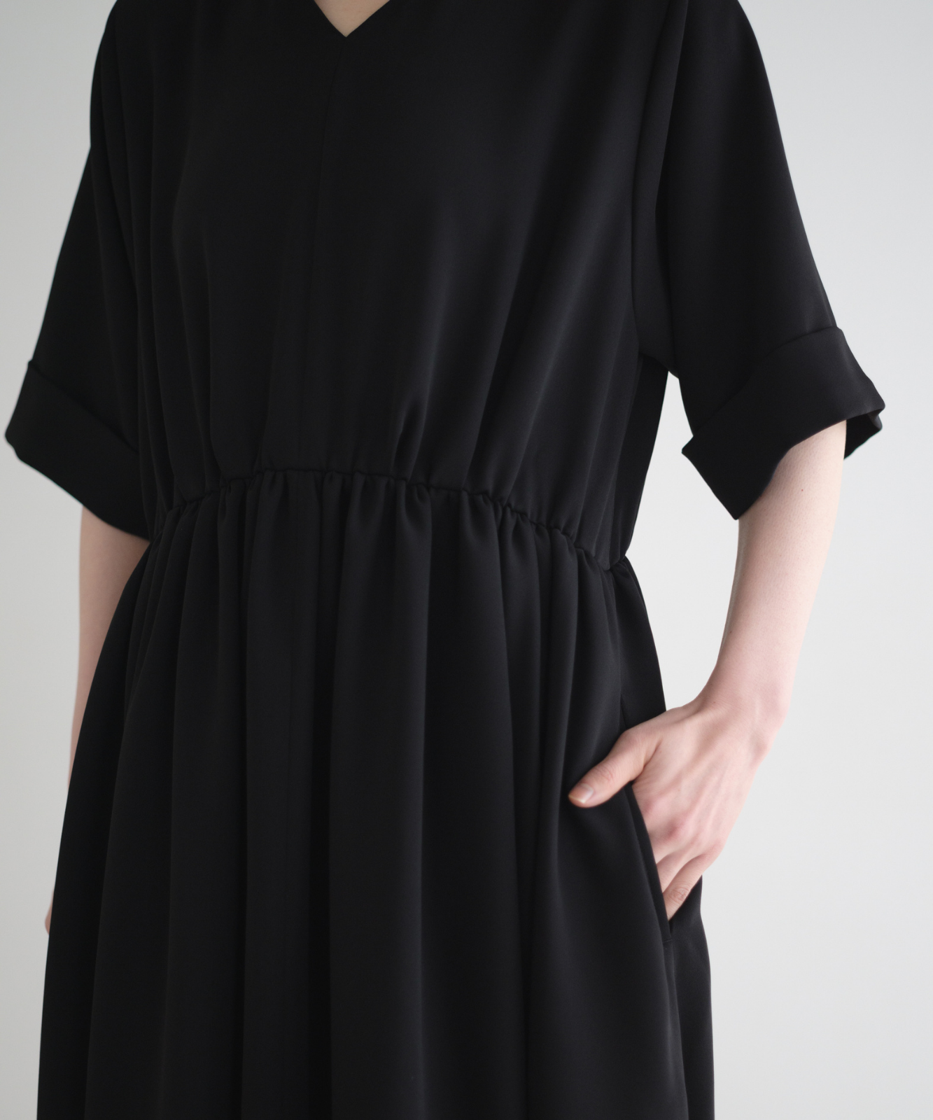 ≪通常販売≫【THE DRESS #11】Vneck gather one piece (Vネック ≪通常販売≫【THE DRESS #11】Vneck gather one piece (Vネック