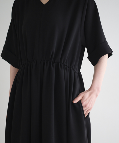 ≪通常販売≫【THE DRESS #11】Vneck gather one piece （Vネックギャザーワンピース）≪2026年7月6日12:00販売開始≫