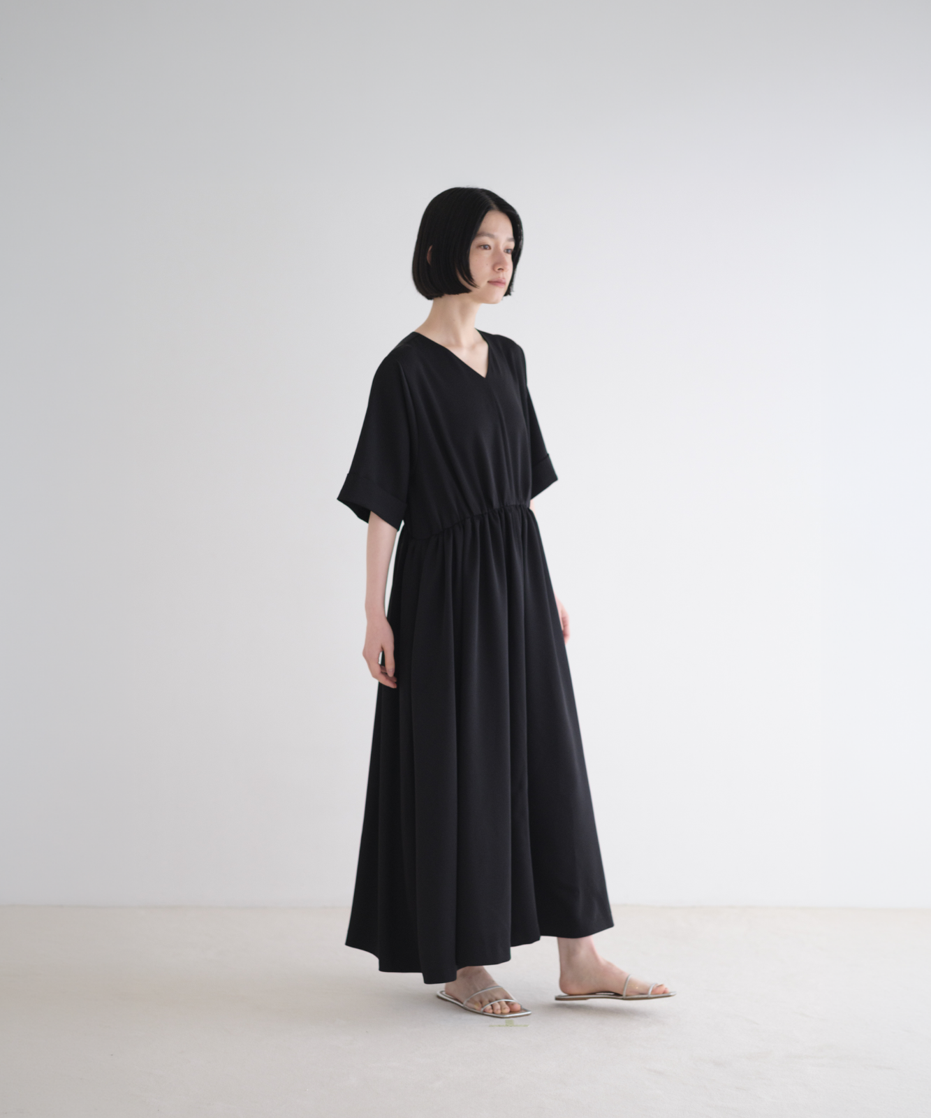 ≪通常販売≫【THE DRESS #11】Vneck gather one piece （Vネックギャザーワンピース）≪2026年7月6日12:00販売開始≫