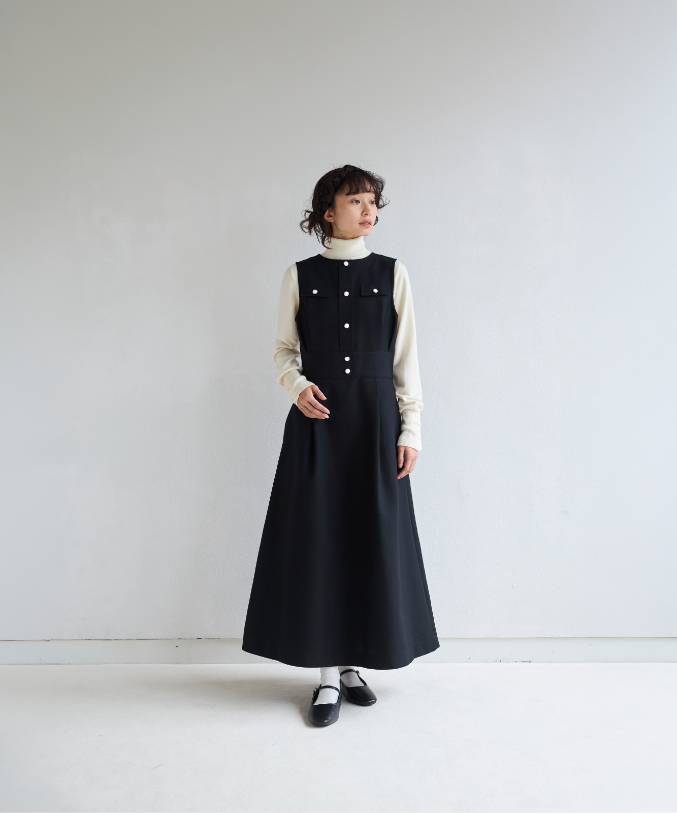 ≪通常販売≫gold button no-sleeve dress （ゴールドボタンノースリーブドレス）≪2026年8月31日12:00販売開始≫