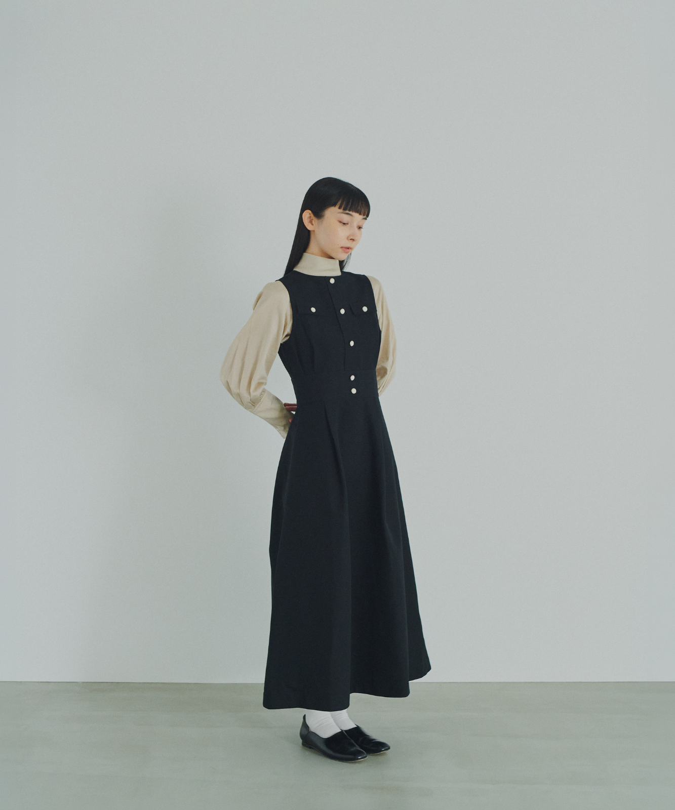 ≪通常販売≫gold button no-sleeve dress （ゴールドボタンノースリーブドレス）≪2026年8月31日12:00販売開始≫