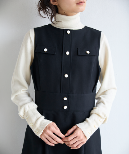≪通常販売≫gold button no-sleeve dress （ゴールドボタンノースリーブドレス）≪2026年8月31日12:00販売開始≫