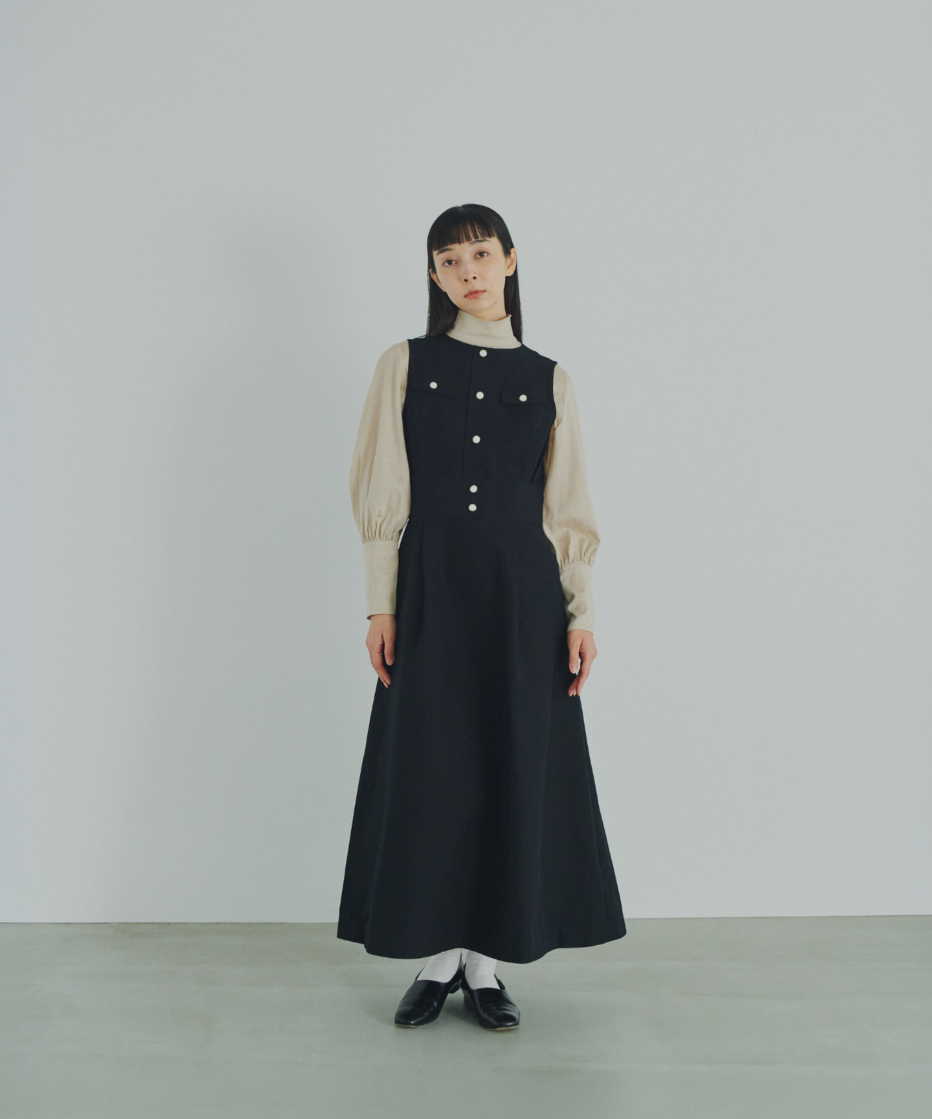 ≪通常販売≫gold button no-sleeve dress （ゴールドボタンノースリーブドレス）≪2026年8月31日12:00販売開始≫
