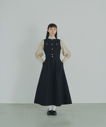 ≪通常販売≫gold button no-sleeve dress （ゴールドボタンノースリーブドレス）≪2026年8月31日12:00販売開始≫