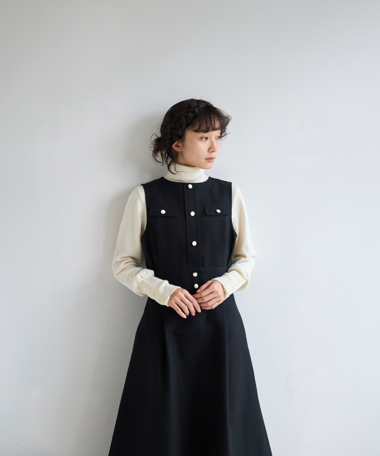 ≪通常販売≫gold button no-sleeve dress （ゴールドボタンノースリーブドレス）≪2026年8月31日12:00販売開始≫
