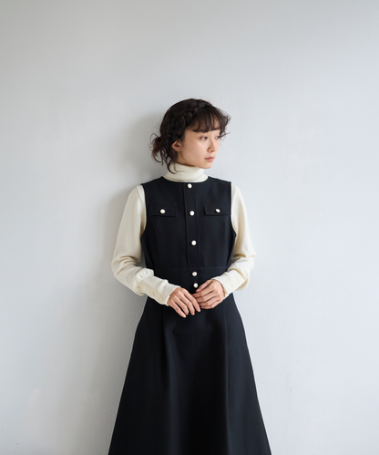≪通常販売≫gold button no-sleeve dress （ゴールドボタンノースリーブドレス）≪2026年8月31日12:00販売開始≫