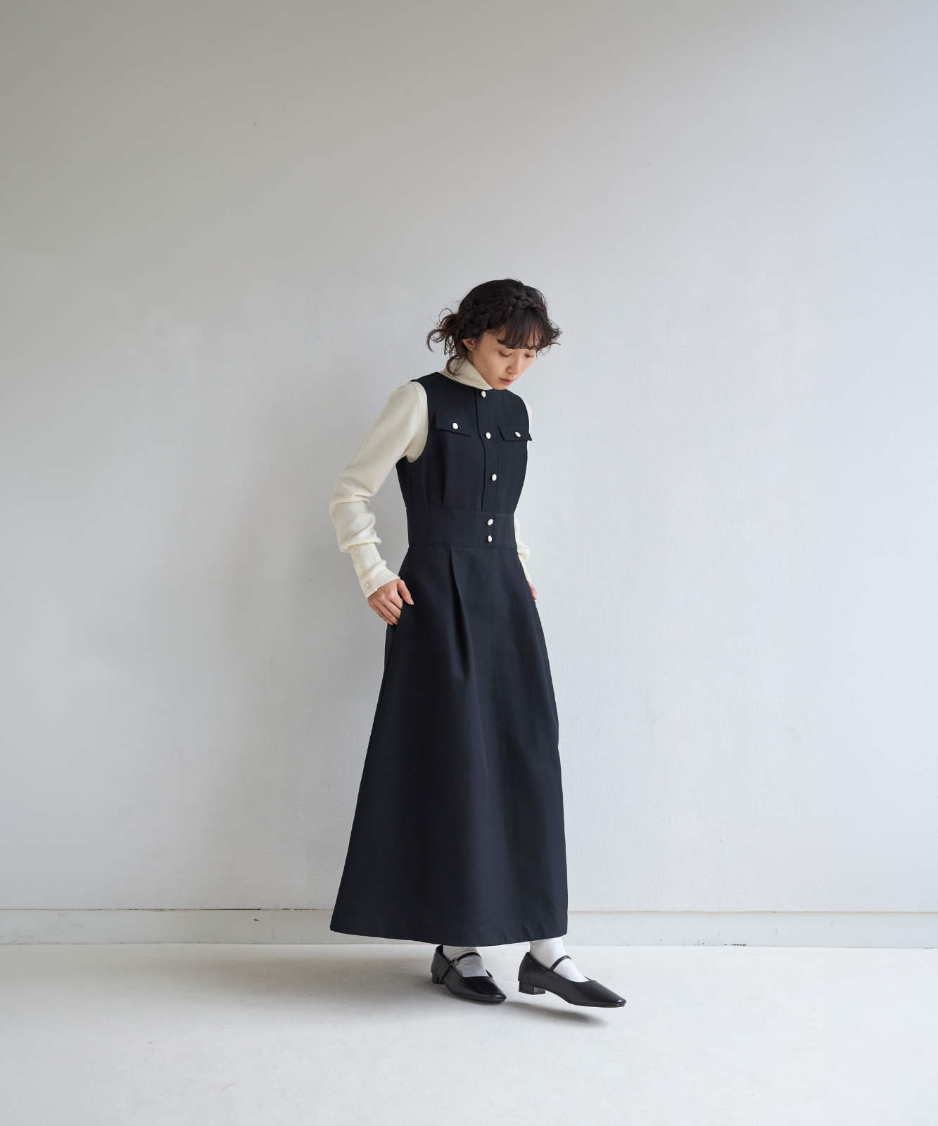 ≪通常販売≫gold button no-sleeve dress （ゴールドボタンノースリーブドレス）≪2026年8月31日12:00販売開始≫