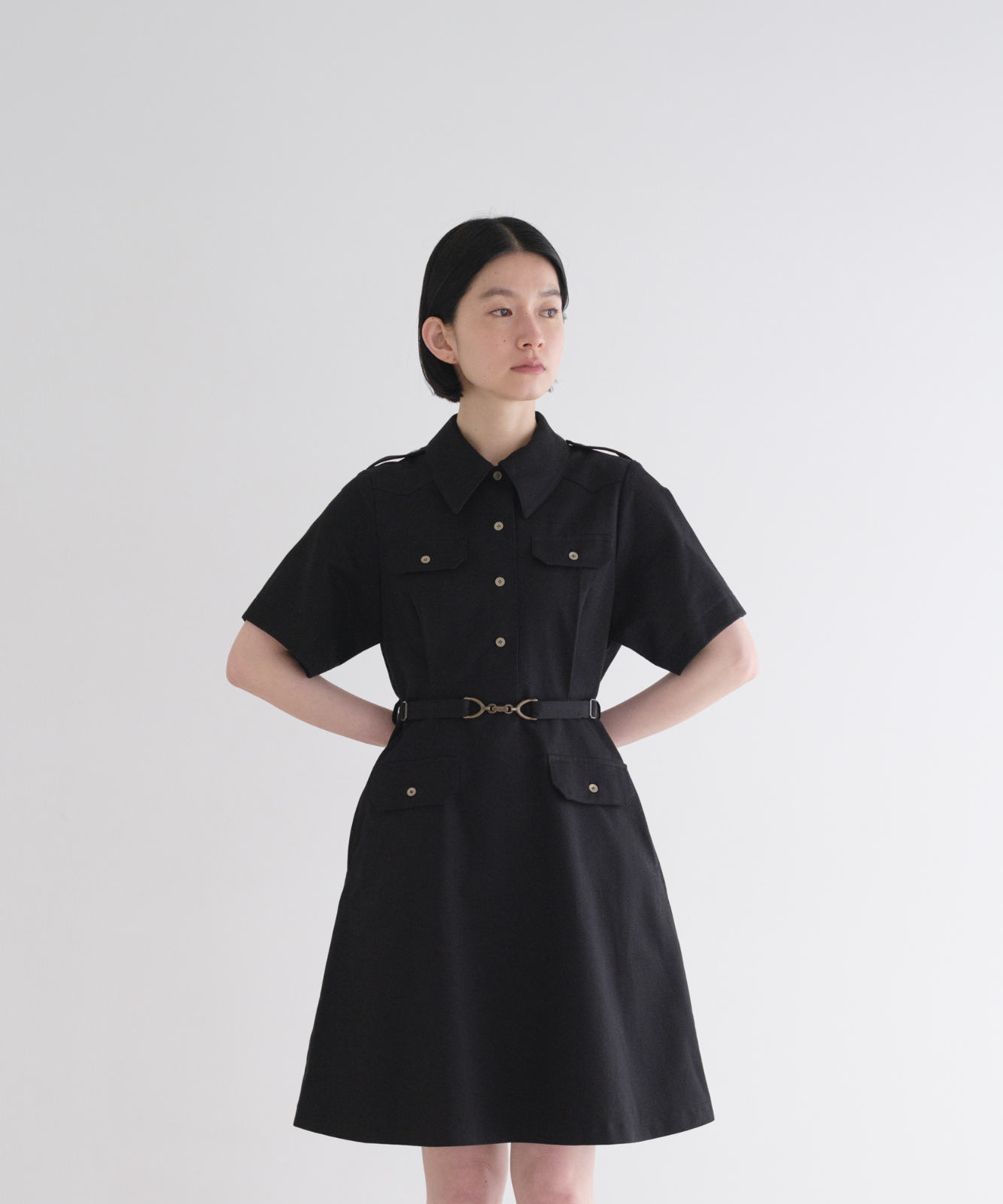 ≪通常販売≫belted epaulet mini onepiece （ベルテッドエポレットミニワンピース）≪2026年8月14日12:00販売開始≫