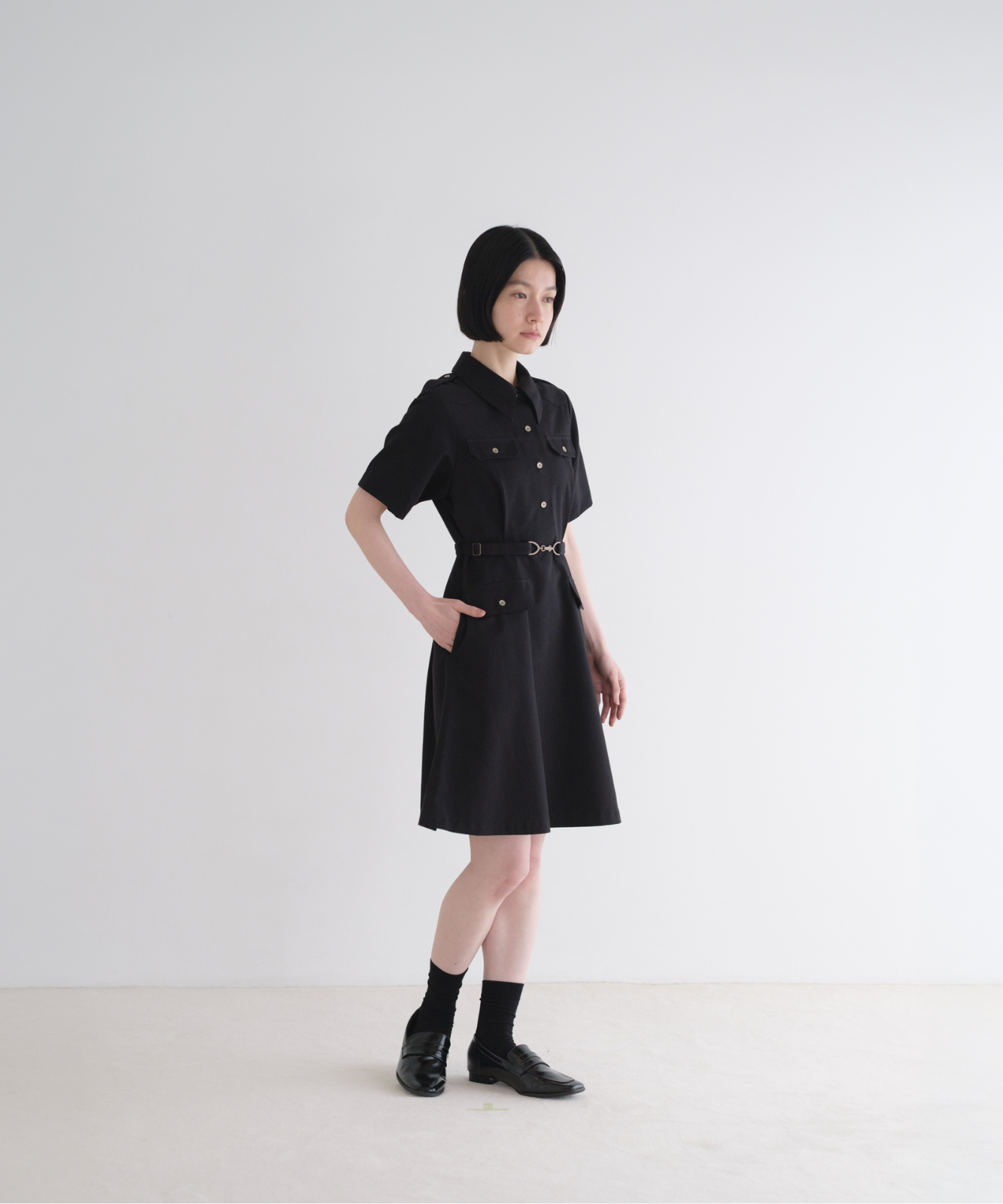 ≪通常販売≫belted epaulet mini onepiece （ベルテッドエポレットミニワンピース）≪2026年8月14日12:00販売開始≫