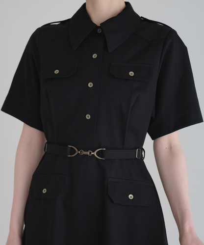 ≪通常販売≫belted epaulet mini onepiece （ベルテッドエポレットミニワンピース）≪2026年8月14日12:00販売開始≫