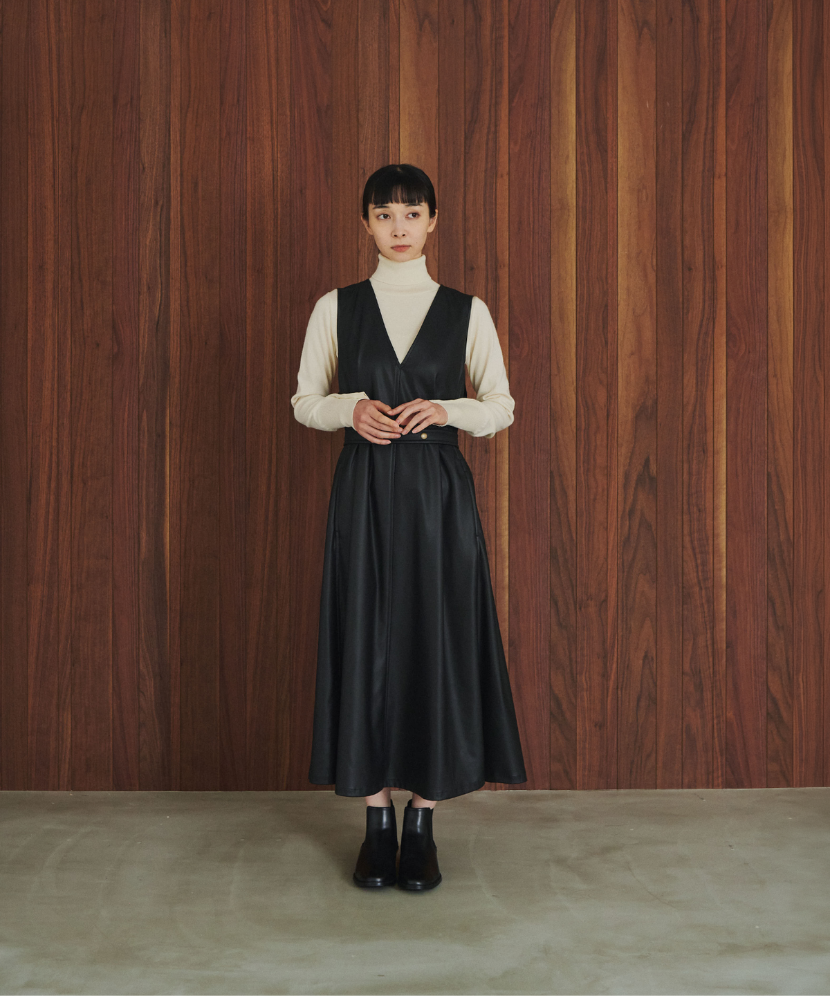 ≪通常販売≫leather jumper skirt （レザージャンパースカート）≪2026年9月29日12:00販売開始≫