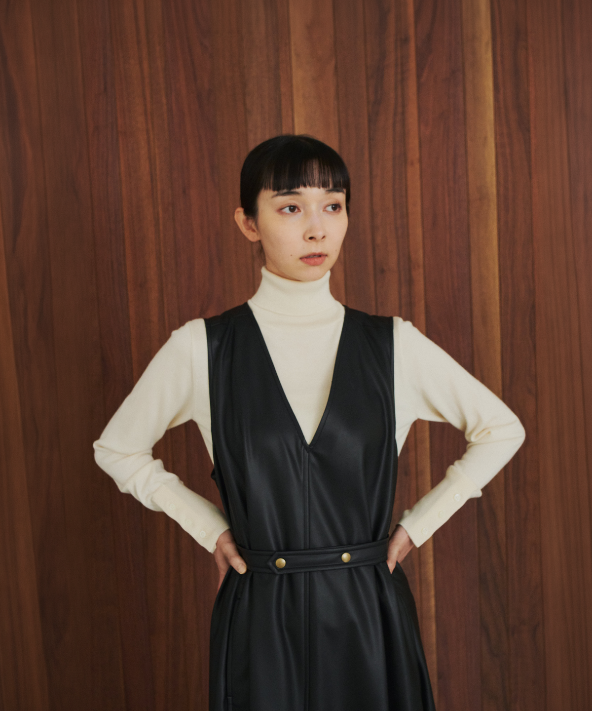 ≪通常販売≫leather jumper skirt （レザージャンパースカート）≪2026年9月29日12:00販売開始≫