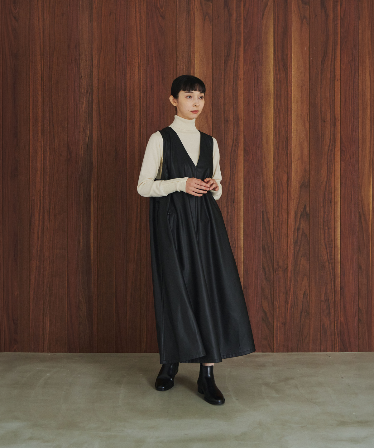 ≪通常販売≫leather jumper skirt （レザージャンパースカート）≪2026年9月29日12:00販売開始≫