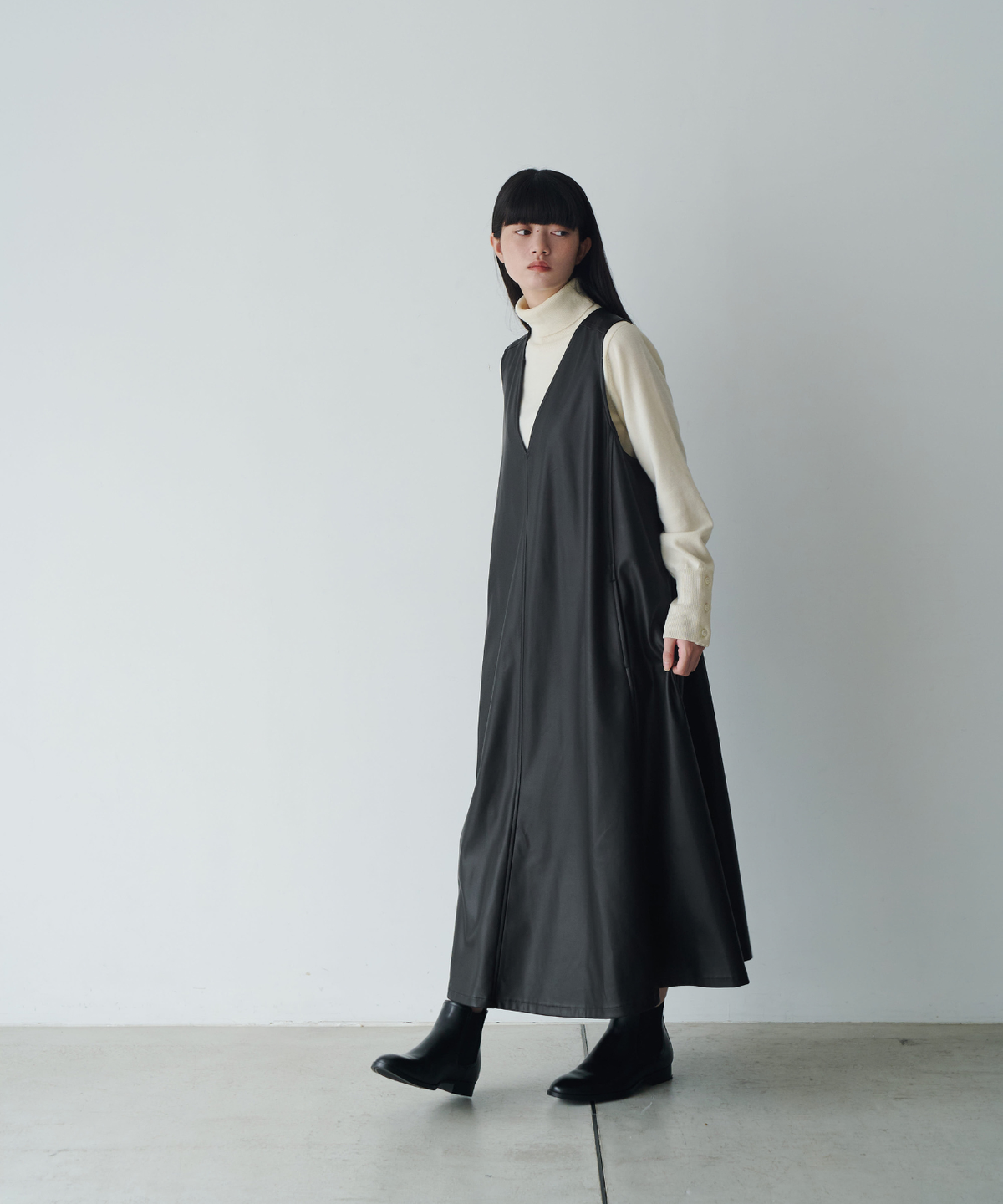 ≪通常販売≫leather jumper skirt （レザージャンパースカート）≪2026年9月29日12:00販売開始≫