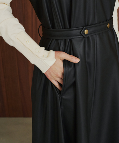 ≪通常販売≫leather jumper skirt （レザージャンパースカート）≪2026年9月29日12:00販売開始≫