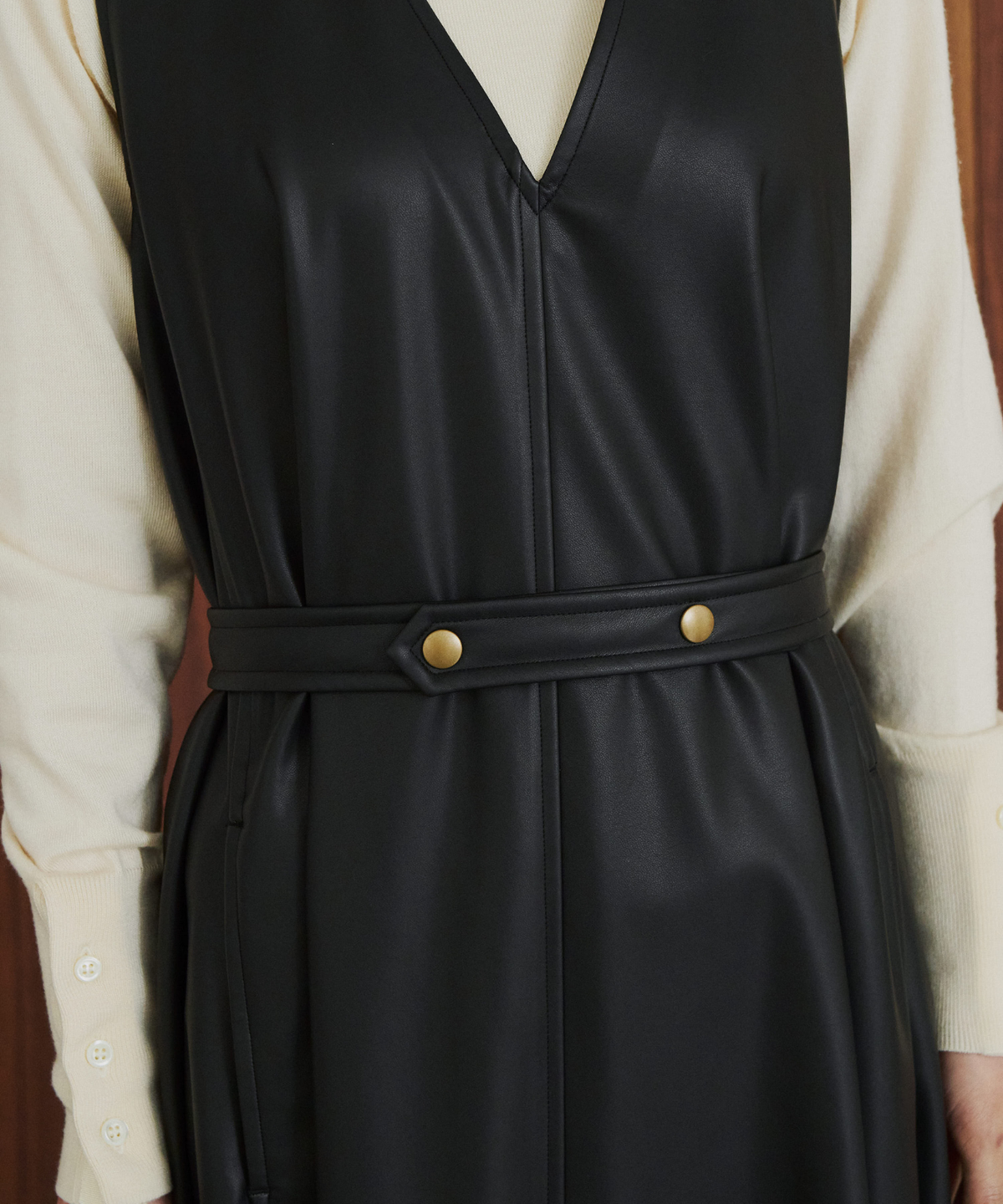 ≪通常販売≫leather jumper skirt （レザージャンパースカート）≪2026年9月29日12:00販売開始≫
