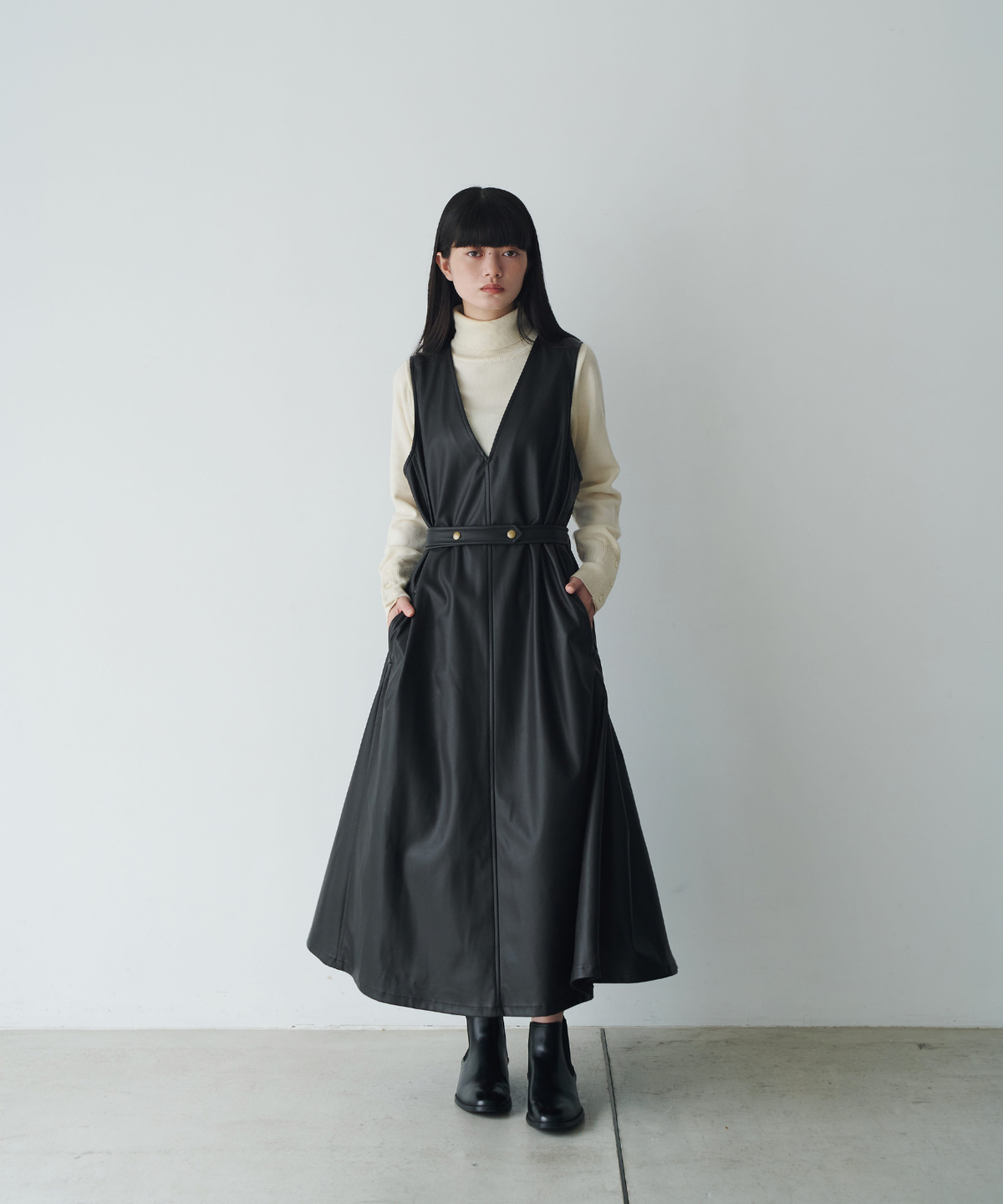≪通常販売≫leather jumper skirt （レザージャンパースカート）≪2026年9月29日12:00販売開始≫