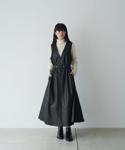 ≪通常販売≫leather jumper skirt （レザージャンパースカート）≪2026年9月29日12:00販売開始≫