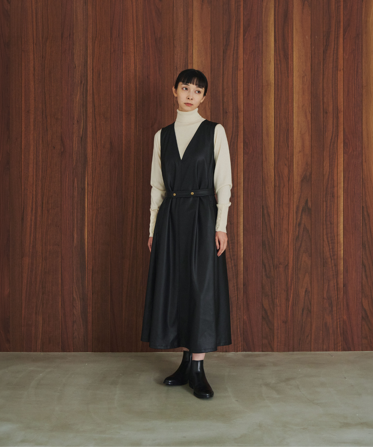 ≪通常販売≫leather jumper skirt （レザージャンパースカート）≪2026年9月29日12:00販売開始≫