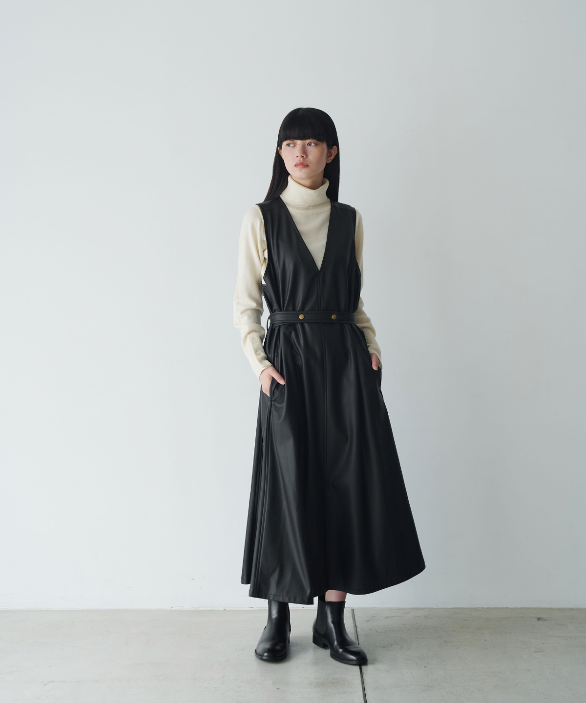 ≪通常販売≫leather jumper skirt （レザージャンパースカート）≪2026年9月29日12:00販売開始≫