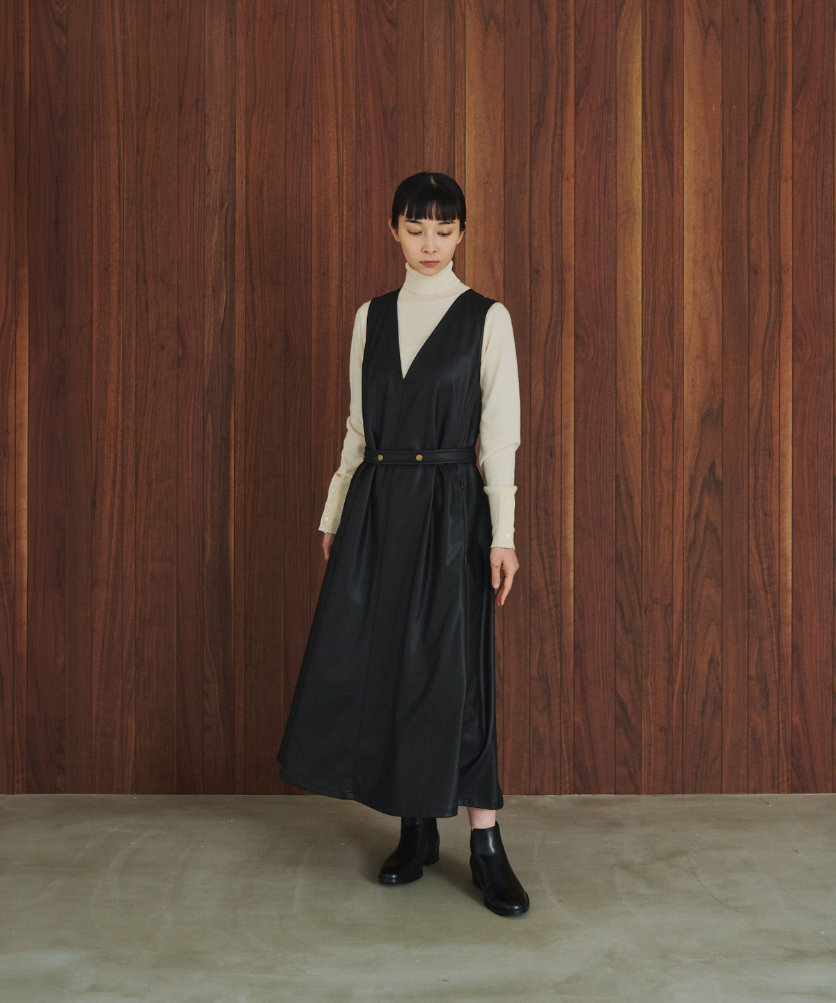 ≪通常販売≫leather jumper skirt （レザージャンパースカート）≪2026年9月29日12:00販売開始≫