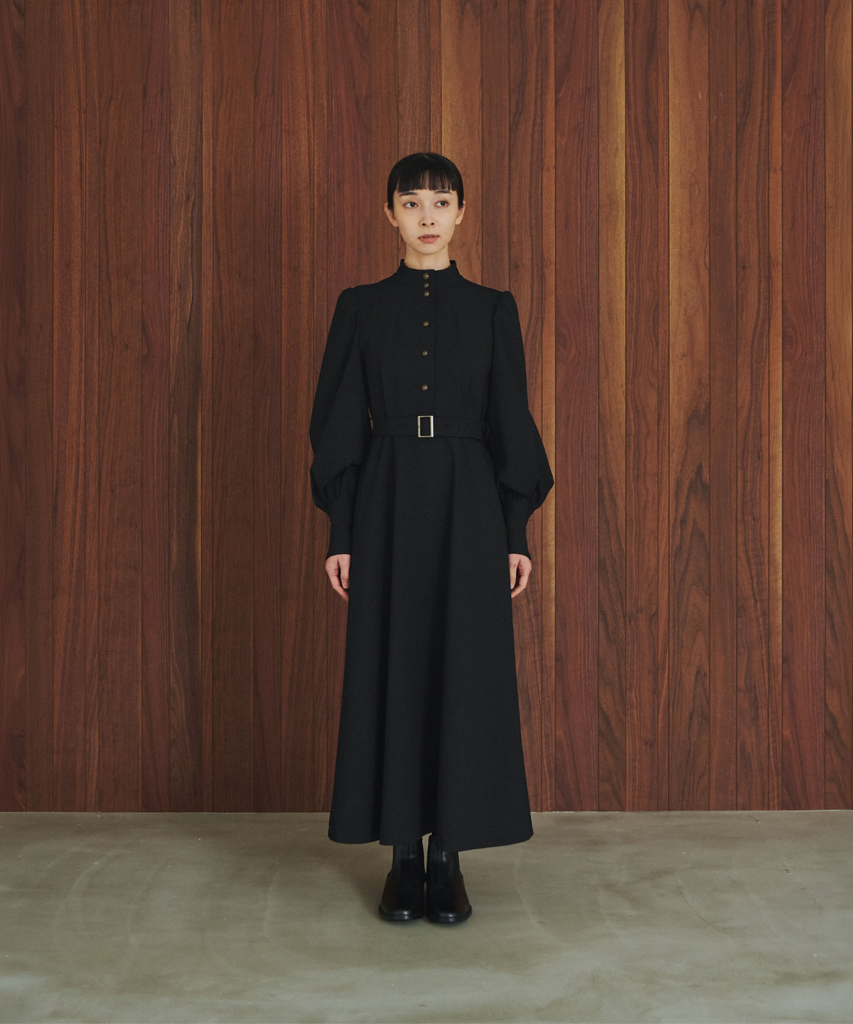 ≪通常販売≫stand collar gold button dress （スタンドカラーゴールドボタンドレス）≪2026年9月30日12:00販売開始≫