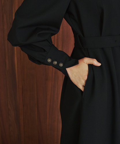 ≪通常販売≫stand collar gold button dress （スタンドカラーゴールドボタンドレス）≪2026年9月30日12:00販売開始≫