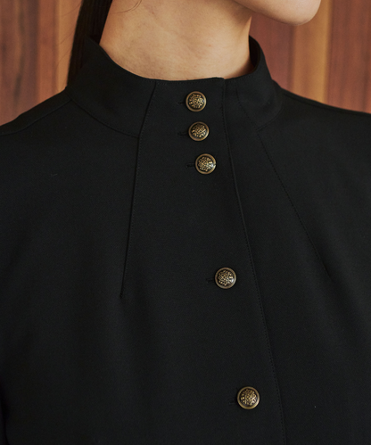 ≪通常販売≫stand collar gold button dress （スタンドカラーゴールドボタンドレス）≪2026年9月30日12:00販売開始≫