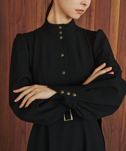 ≪通常販売≫stand collar gold button dress （スタンドカラーゴールドボタンドレス）≪2026年9月30日12:00販売開始≫