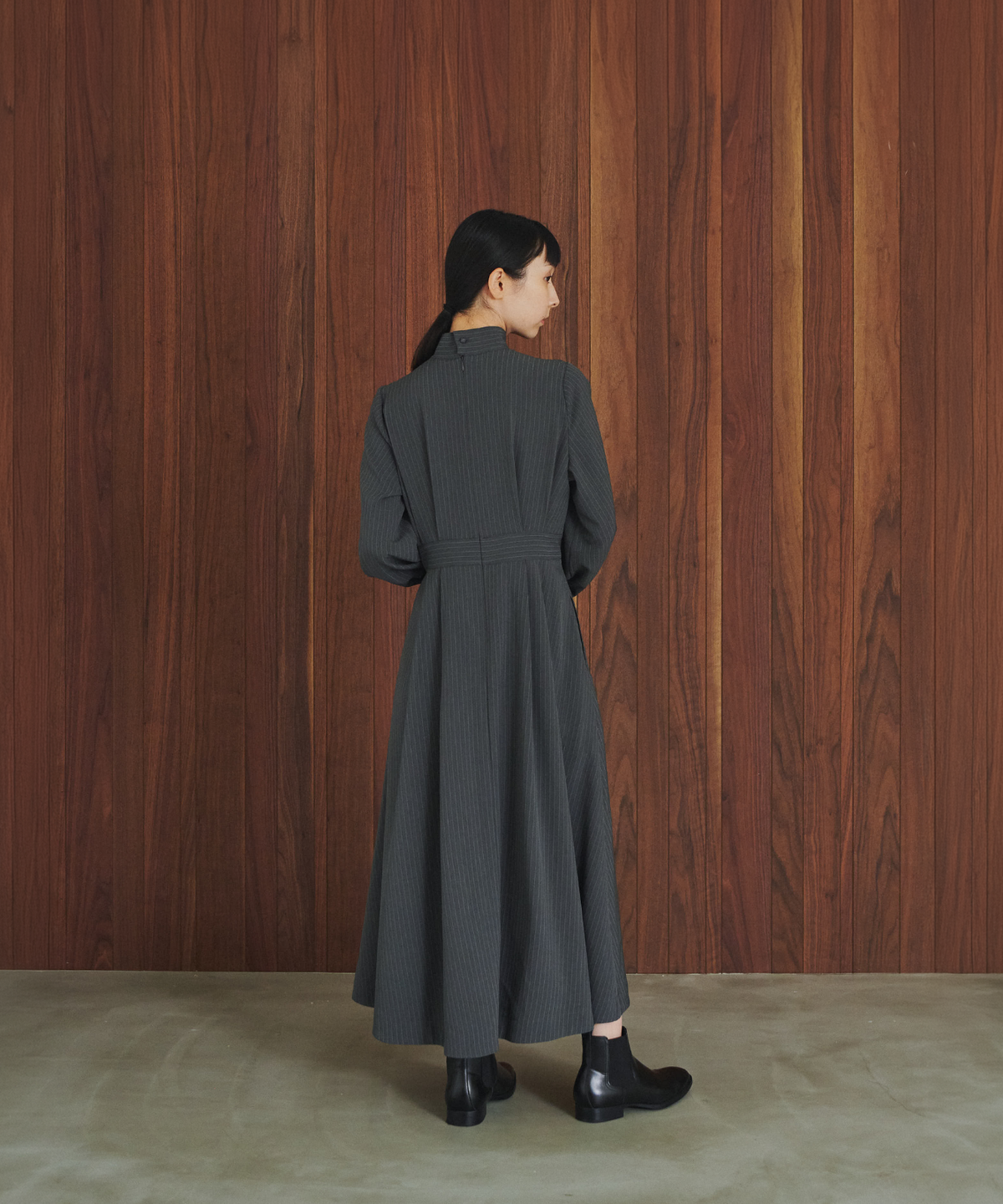 ≪通常販売≫high neck stripe onepiece （ハイネックストライプワンピース）≪2026年9月14日12:00販売開始≫