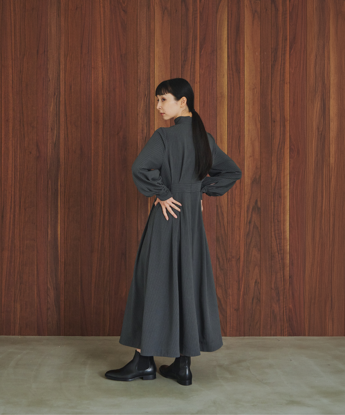 ≪通常販売≫high neck stripe onepiece （ハイネックストライプワンピース）≪2026年9月14日12:00販売開始≫