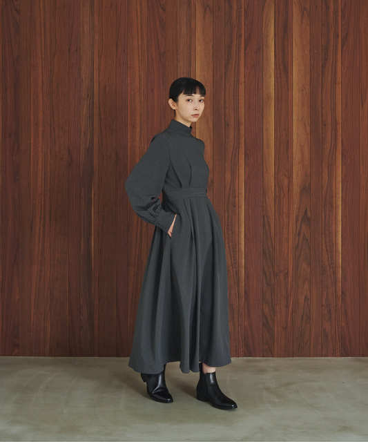 ≪通常販売≫high neck stripe onepiece （ハイネックストライプワンピース）≪2026年9月14日12:00販売開始≫