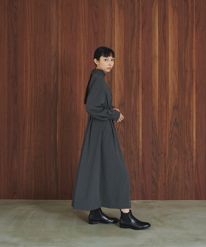 ≪通常販売≫high neck stripe onepiece （ハイネックストライプワンピース）≪2026年9月14日12:00販売開始≫
