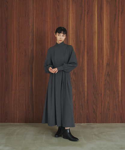 ≪通常販売≫high neck stripe onepiece （ハイネックストライプワンピース）≪2026年9月14日12:00販売開始≫