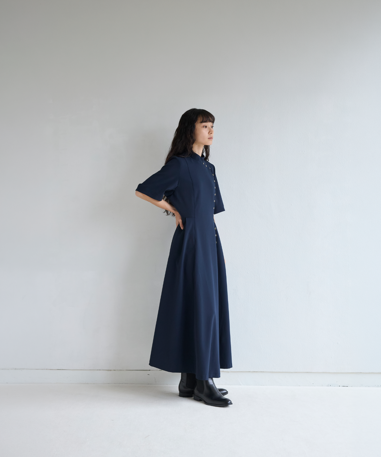 ≪通常販売≫gold button easy flap dress（ゴールドボタンイージーフラップドレス）≪2026年8月3日12:00販売開始≫