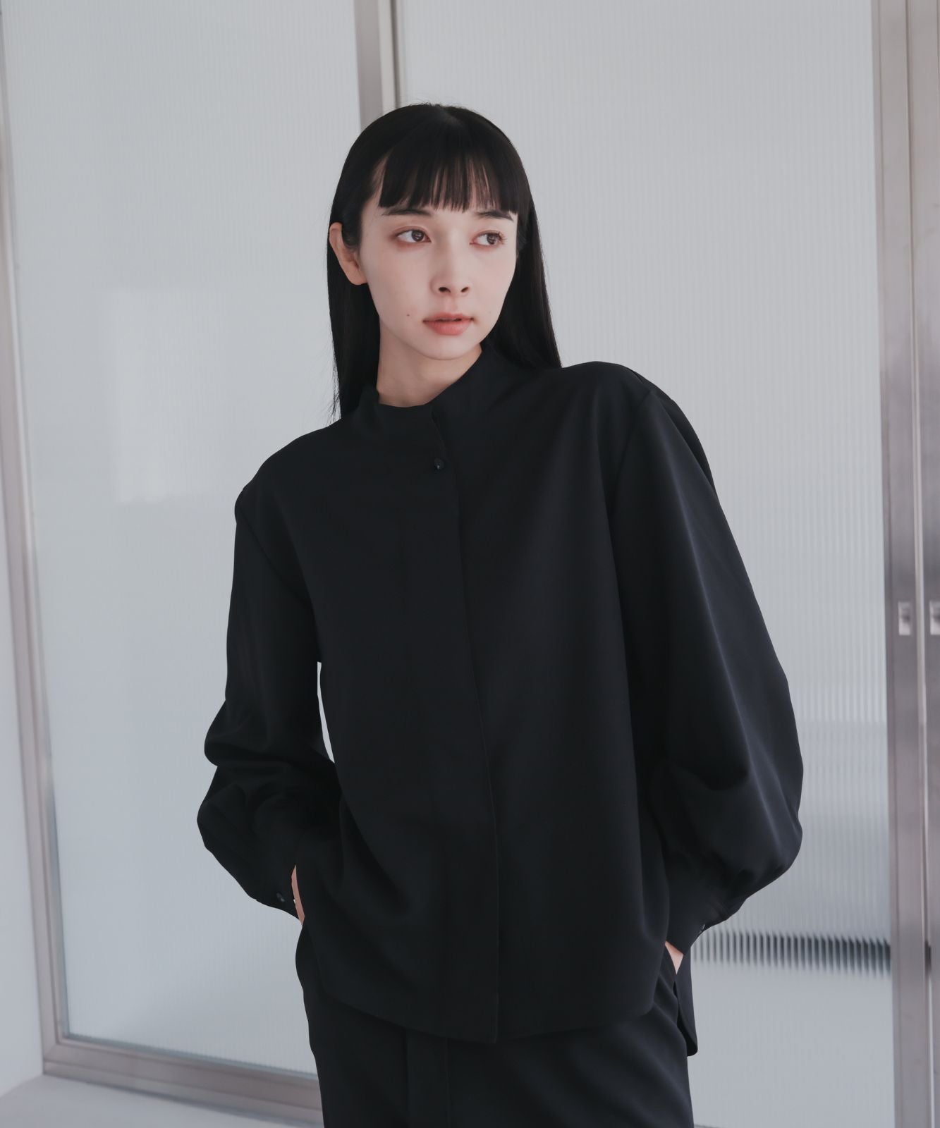 ≪予約販売≫high neck blouse（ハイネックブラウス）≪2023年8月23日19:00販売開始≫≪2023年10月下旬発送予定≫