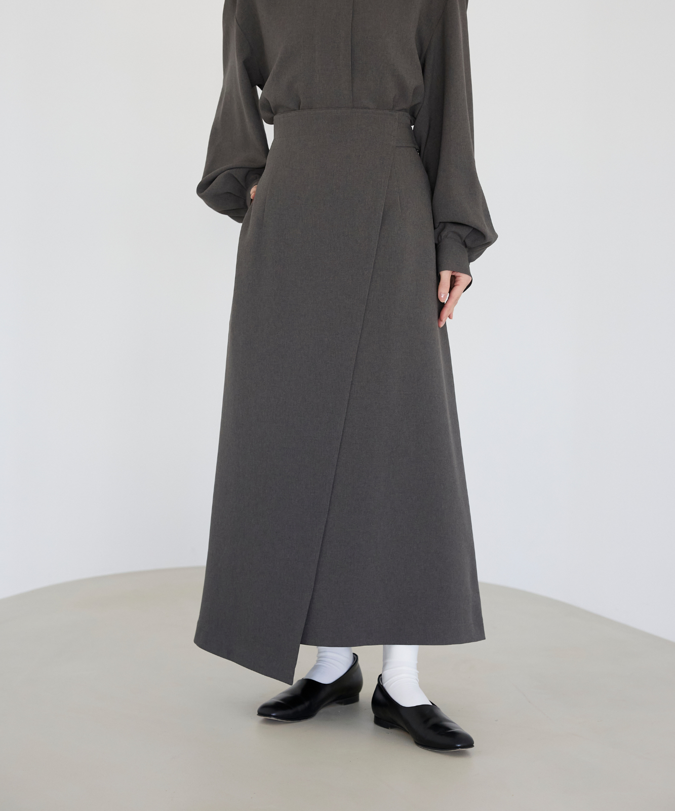 ≪通常販売≫high waist wrap skirt（ハイウエストラップスカート）