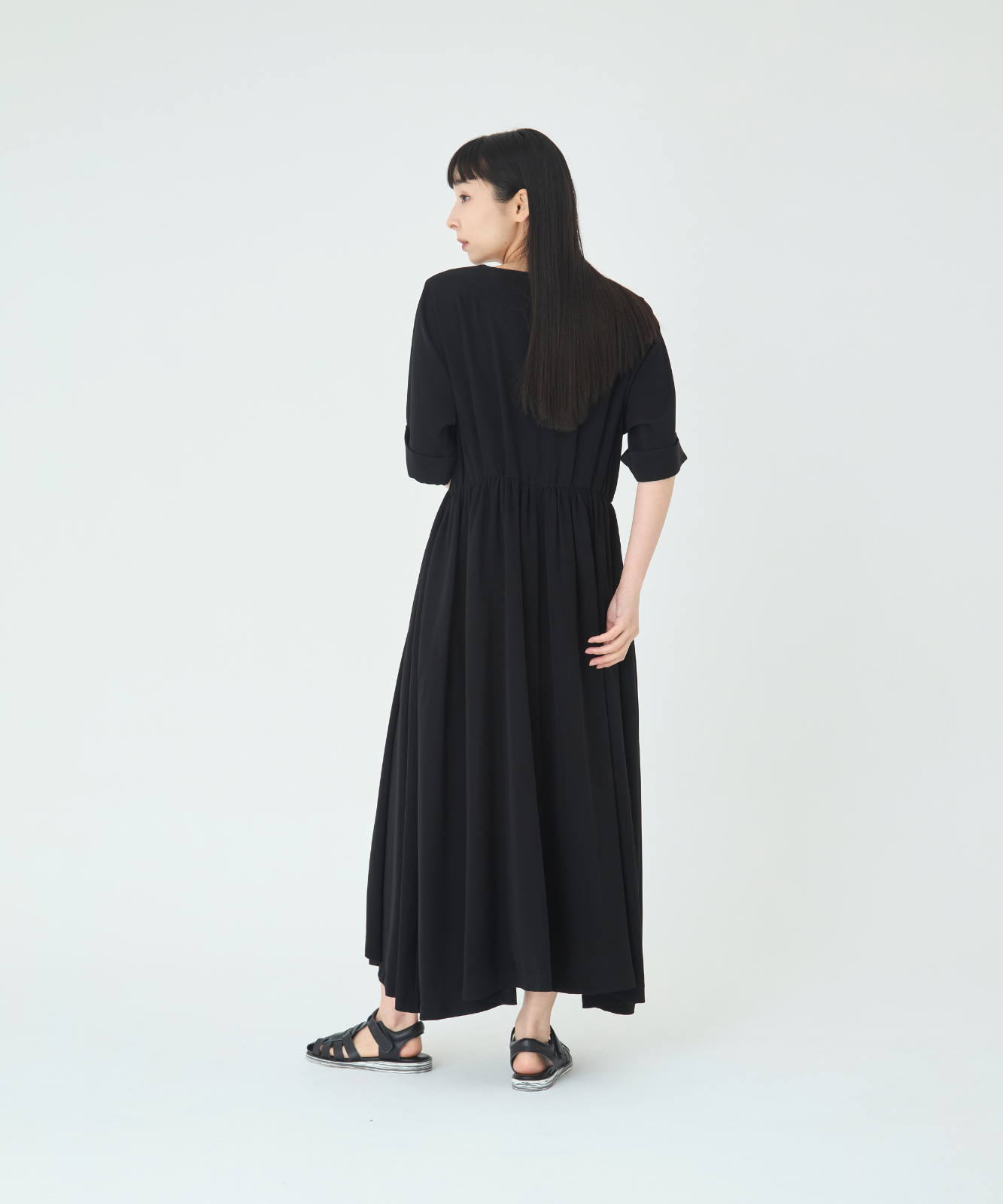 ≪在庫販売≫【THE DRESS #11】Vneck gather one piece（Vネックギャザーワンピース）