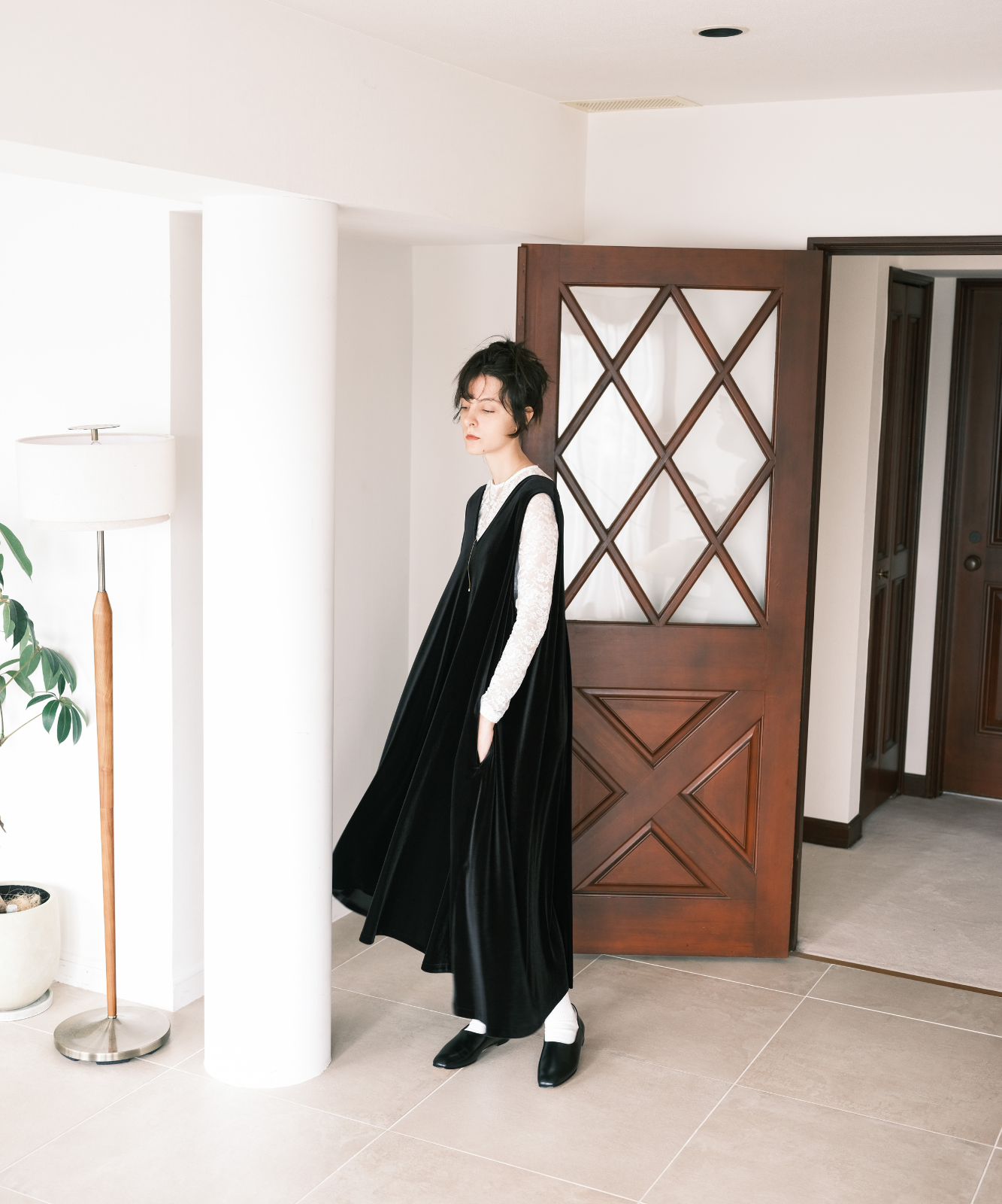 foufou The Dress#16 ノースリーブベロアワンピース ≪通常販売≫【THE DRESS #16】no-sleeve velour one piece