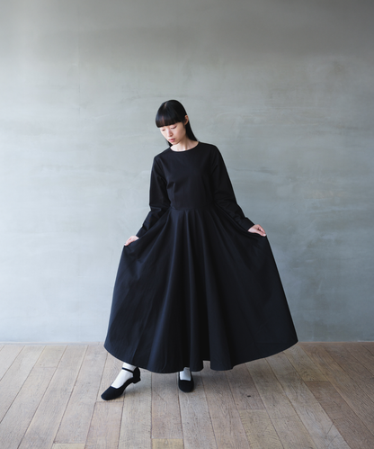 ≪通常販売≫【THE DRESS #10】 long sleeve black flare onepiece （ロングスリーブブラックフレアワンピース）≪2025年12月10日12:00販売開始≫