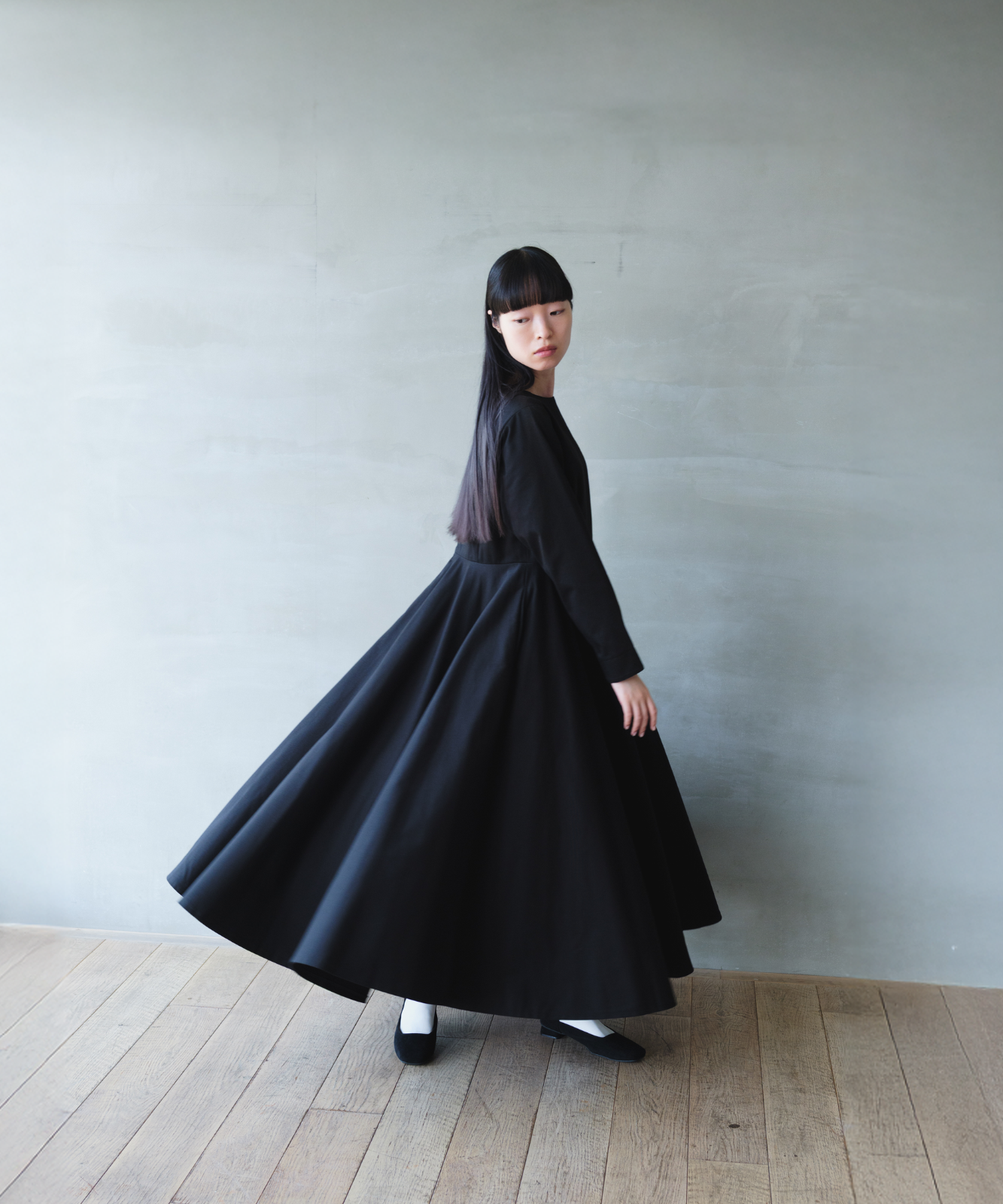 ≪通常販売≫【THE DRESS #10】 long sleeve black flare onepiece （ロングスリーブブラックフレアワンピース）≪2025年12月10日12:00販売開始≫