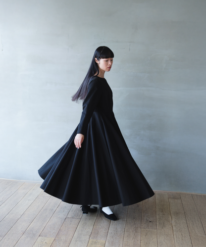 ≪通常販売≫【THE DRESS #10】 long sleeve black flare onepiece ≪通常販売≫【THE DRESS #10】 long sleeve black flare onepiece