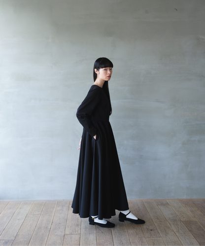 ≪通常販売≫【THE DRESS #10】 long sleeve black flare onepiece （ロングスリーブブラックフレアワンピース）≪2025年12月10日12:00販売開始≫