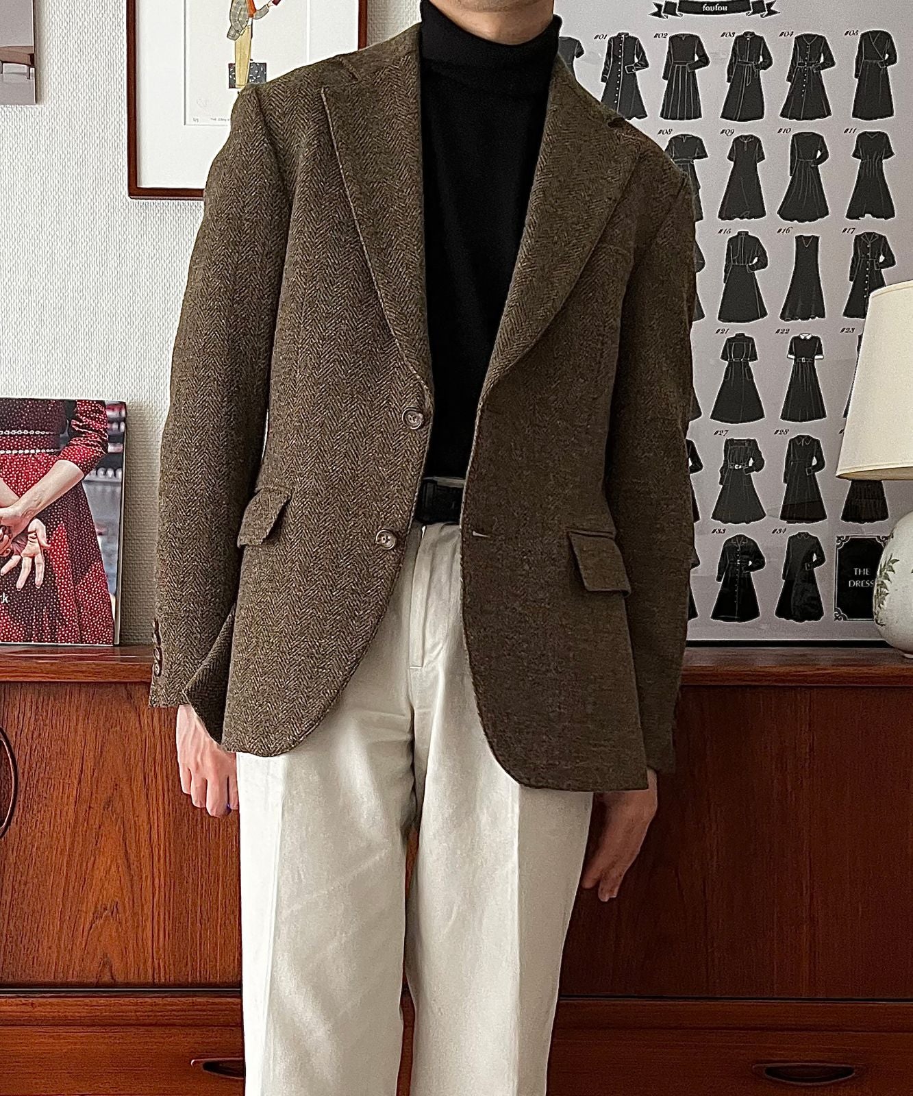 ≪予約販売≫【Men's】wool herringbone jacket 