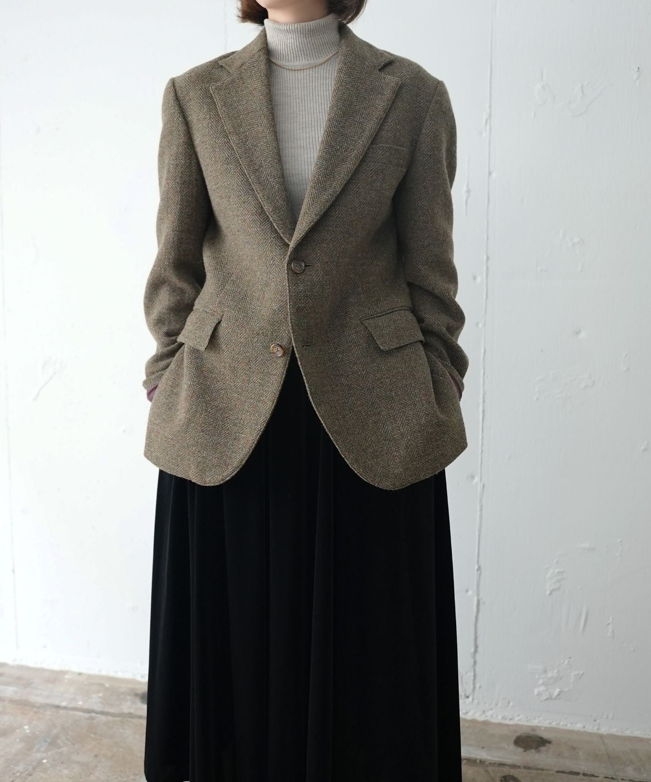 ≪予約販売≫【Men's】wool herringbone jacket 